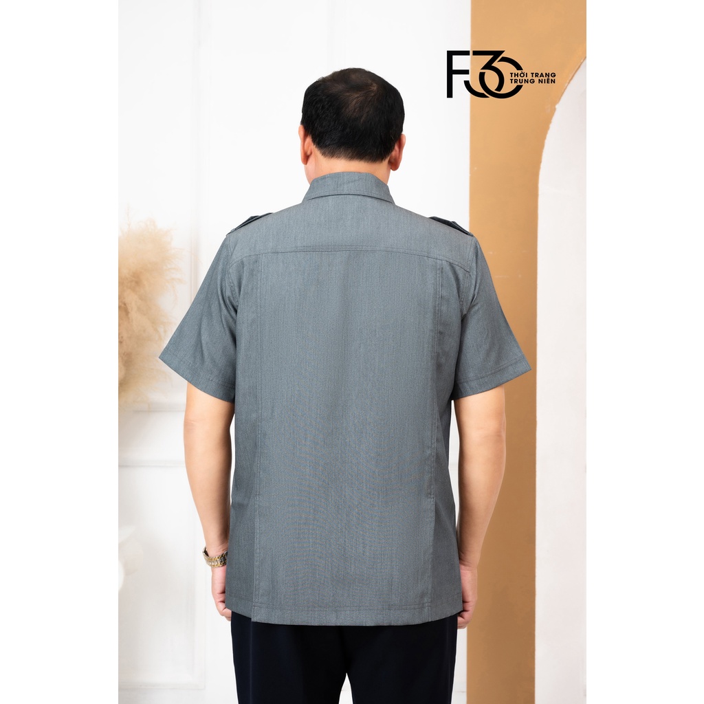 Áo ký giả trung niên thời trang F30, chất Tuytsi Linen cao cấp, thời trang quý ông