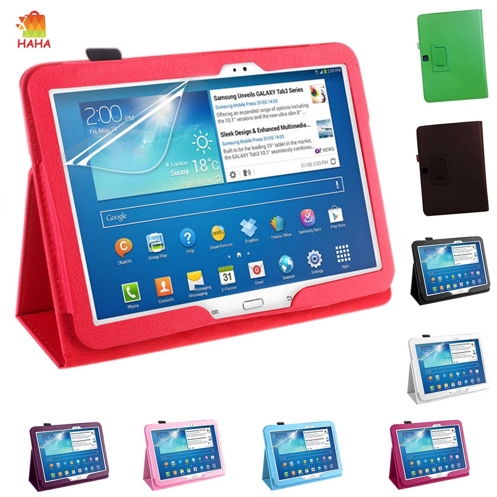 Bao Da Máy Tính Bảng PU Màu Tím Cho Samsung Galaxy Tab 3 10.1 P5200 P5210 P5220