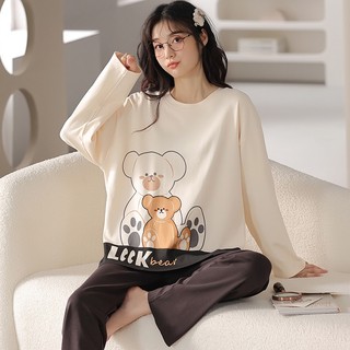  Bộ đồ mặc nhà nữ dài tay Bigsize hoặc mẹ bầu chất cotton cao cấp 