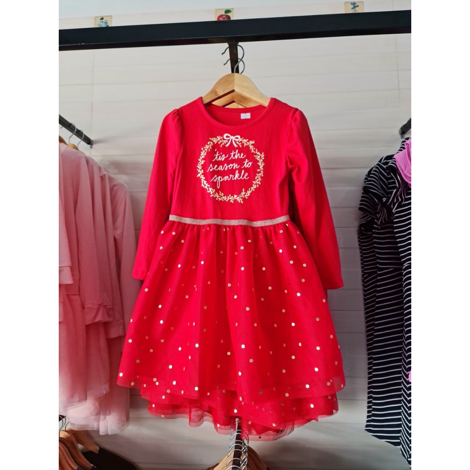 Đầm bé gái tết váy tết cho bé gái size đại thun cotton màu đỏ hồng xinh xắn mặc lễ tết