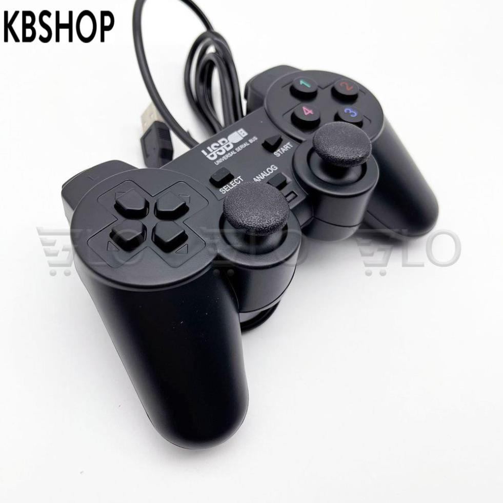 Tay Cầm Chơi Game Đơn Có Rung Cổng USB - Gamepad Cho PC Laptop Chơi FO4, Genshin Impact