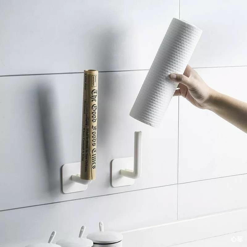 Móc Treo Giấy Vệ Sinh Chữ L , Giá Treo Đa Năng Dán Tường