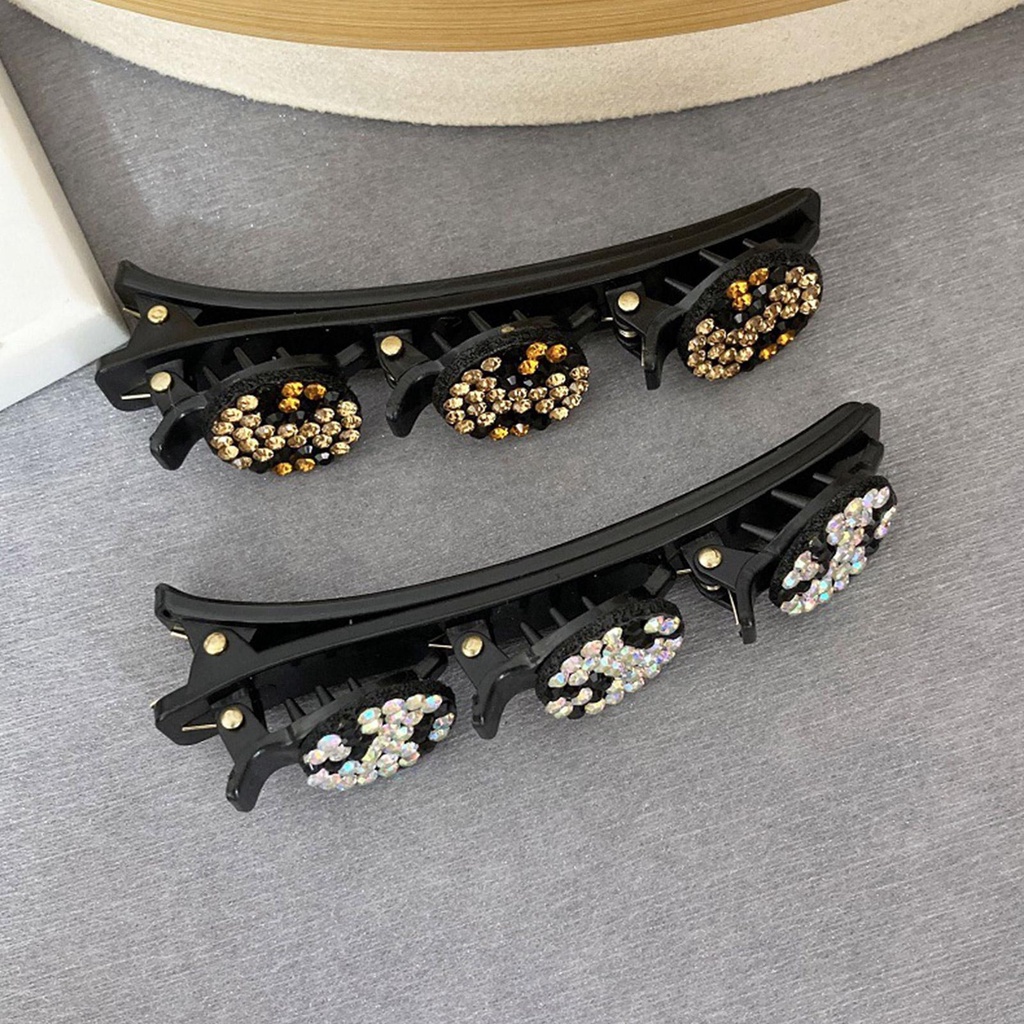 Kẹp Tóc Bện Đính Đá Lấp Lánh T9B1