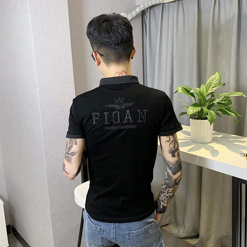 Áo Thun polo Ngắn Tay Thêu Họa Tiết Thời Trang Dành Cho Nam