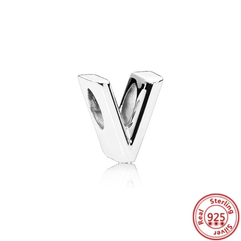 PANDORA Hạt Xâu Chuỗi 100% Bạc 925 Hình Chữ Cái Từ A-Z