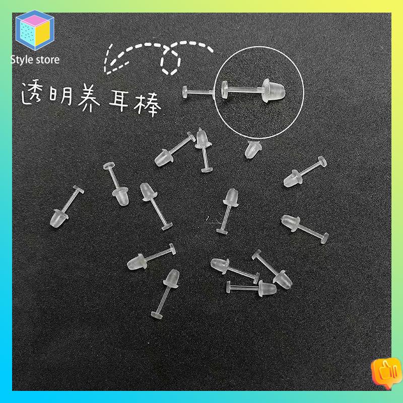 Khuye n tai Đinh Tán Bằng Nhựa Trong Suốt Không Cần Xỏ Lỗ tai Khi Ngủ Vô Hình Nobita kho n ba lo 'l