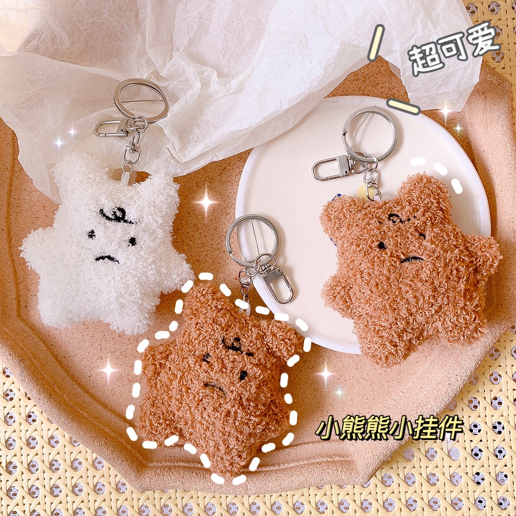 Móc Khóa Hình Gấu Nhồi Bông Dễ Thương Sáng Tạo