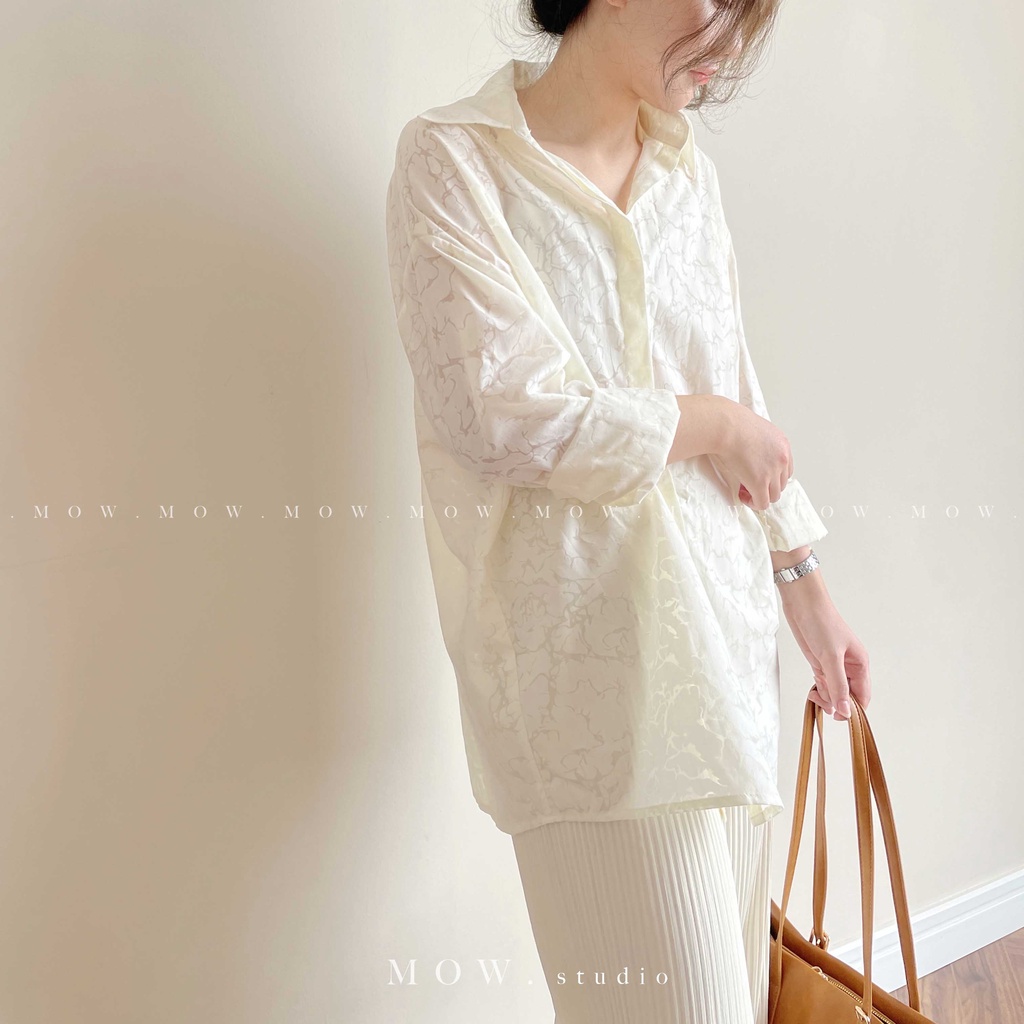 Áo sơ mi oversize  made by Mow Studio