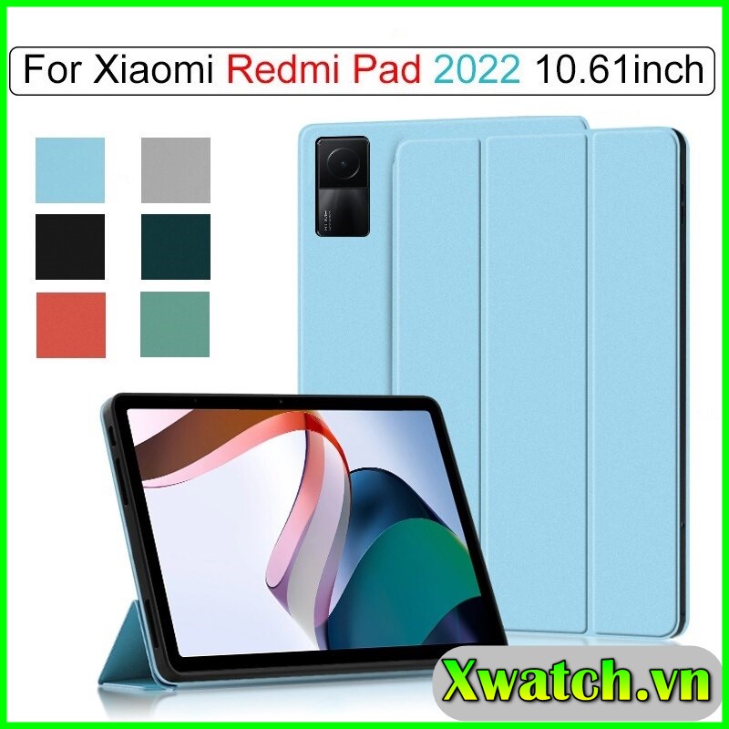 Bao Da , ốp lưng Máy Tính Bảng Cho Xiaomi Redmi Pad 10.61 inch 2022 nắp gấp từ tính đóng mở màn hình tự động