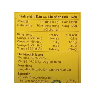 Dầu cá Ranee Golden chai 1 Lít