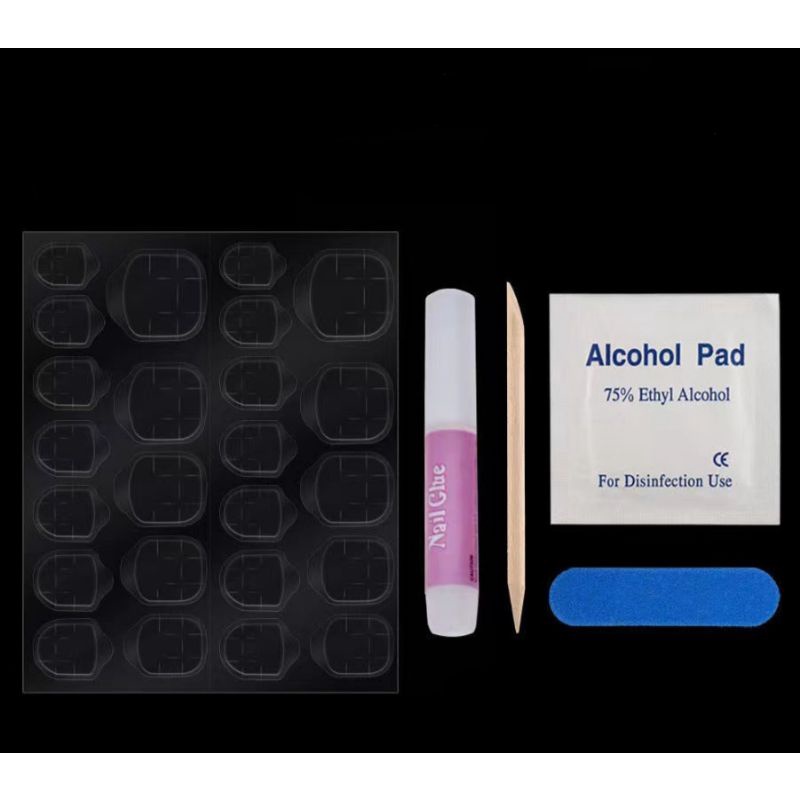 Dụng Cụ Làm Nailbox, keo Mini,Dũa Mini,Bông Cồn,Miếng Dán silicon,Que Đẩy Da