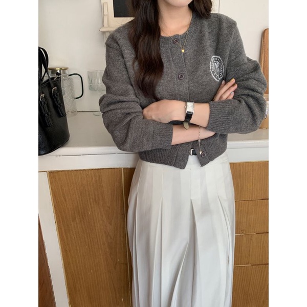 Áo cardigan len dáng ngắn siêu xinh style Hàn Quốc