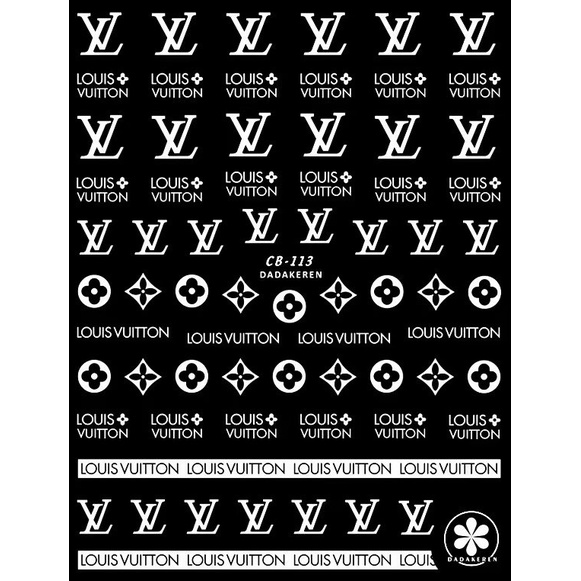 Sticker Thương Hiệu Louis Vuitton - Hình Dán Móng LV Nhiều Mẫu Siêu Xinh