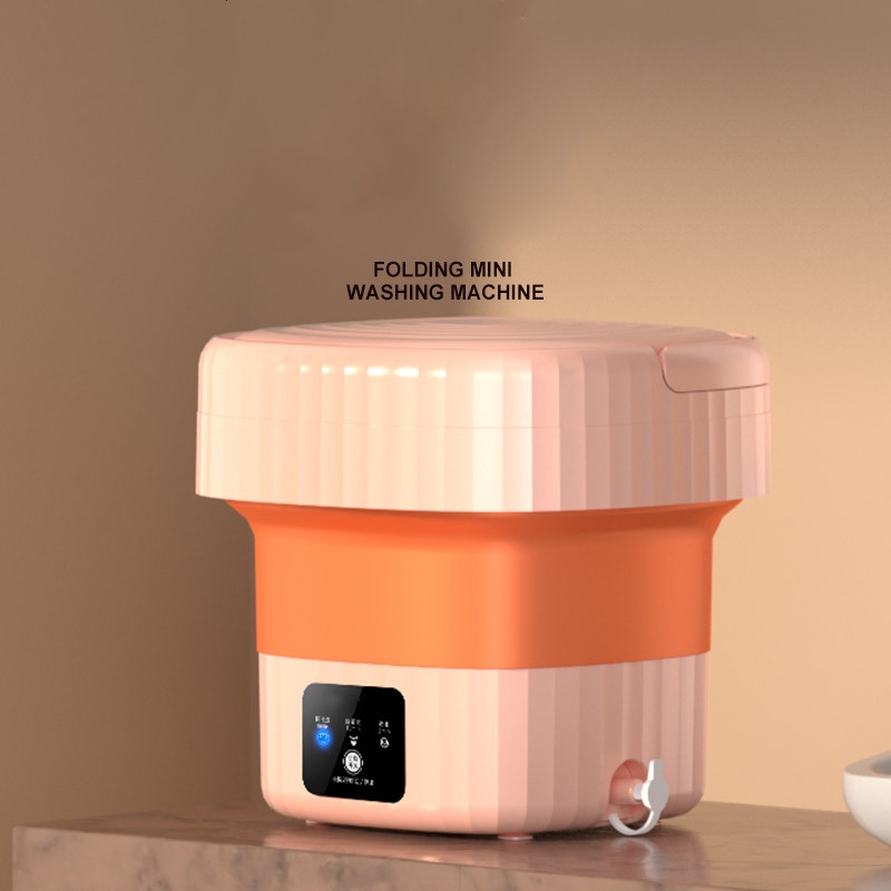 Có thể bán buôn Có Thể Gập Lại Mini Máy Giặt 6L Di Động Quần Áo Lót Tất RV Du Lịch Ký Túc Xá Phích Cắm US Sodium075 Hàng giao ngay