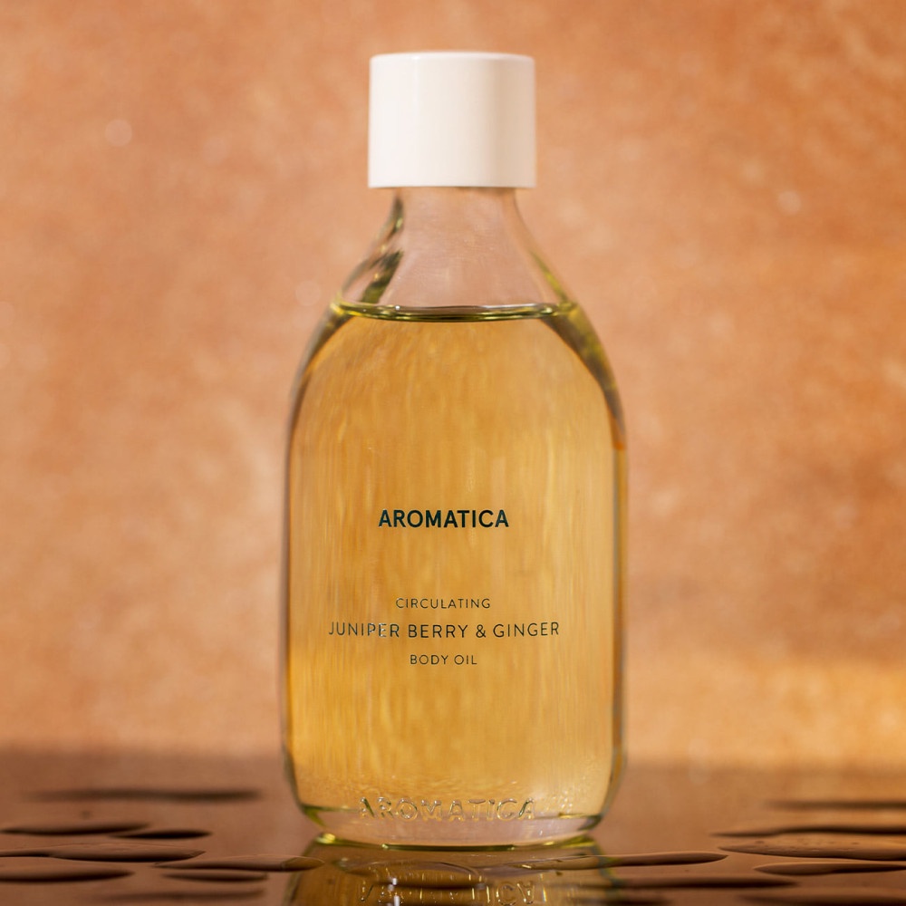 Tinh dầu dưỡng da toàn thân quả bách xù và gừng AROMATICA Circulating Juniper Berry & Ginger Body Oil 100ml