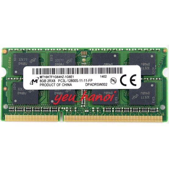 Ram laptop 8gb ddr3l  bus 1600 Micron new