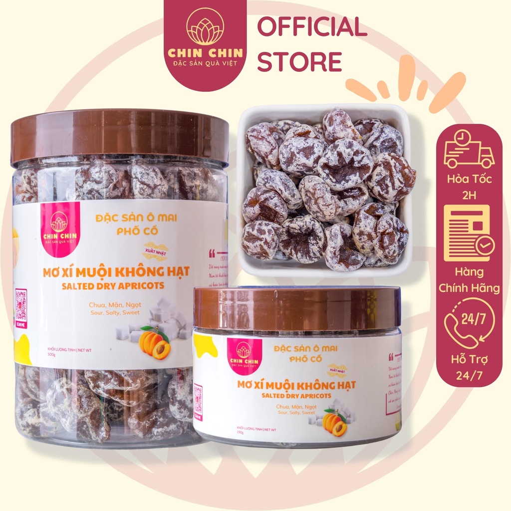 Ô MAI MƠ XÍ MUỘI KHÔNG HẠT CHIN CHIN CHUA MẶN NGỌT TÚI HỘP 100G - 250G - 500G ĐẶC SẢN HÀ NỘI