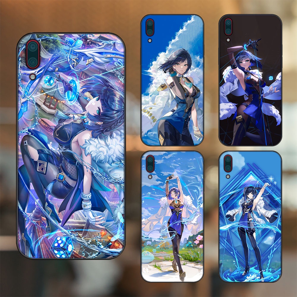 Ốp lưng Huawei Y7 Pro 2019 viền đen in hình Yelan Genshin Impact