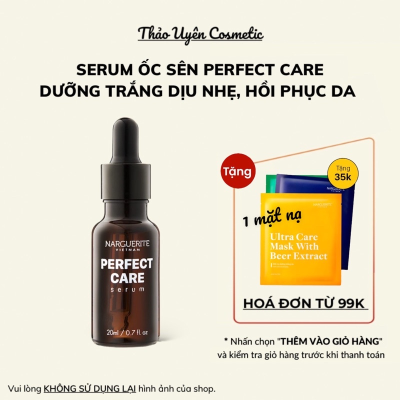 Serum Ốc Sên Perfect Care Narguerite Dưỡng Trắng Tái Tạo Da Và Hồi Phục Da Yếu 20ml