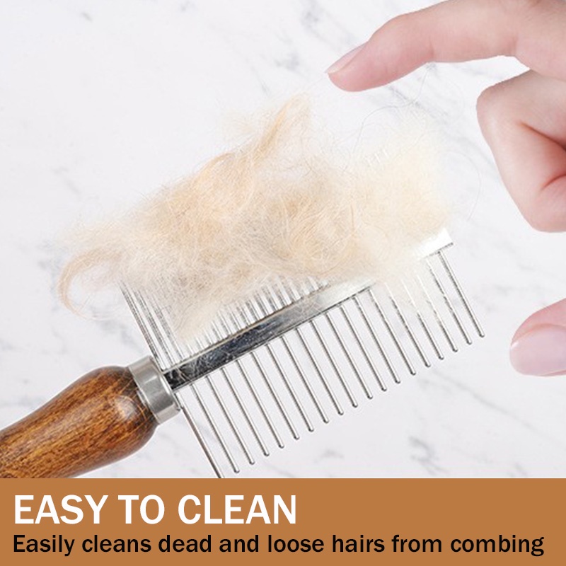HamshMoc Lược Chải Lông Thú Cưng Hai Mặt Chống Rối Và Thắt Nút