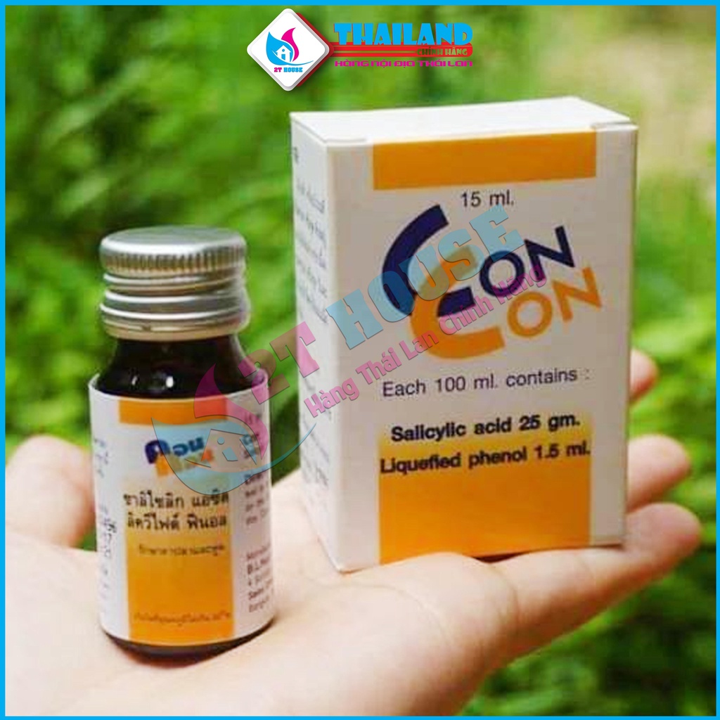 Dầu thoa giảm mụn cóc Con Con Thái Lan chính hãng 15ml, Chai dầu bôi ngừa sùi mào gà nội địa Thái, 2T House Shop