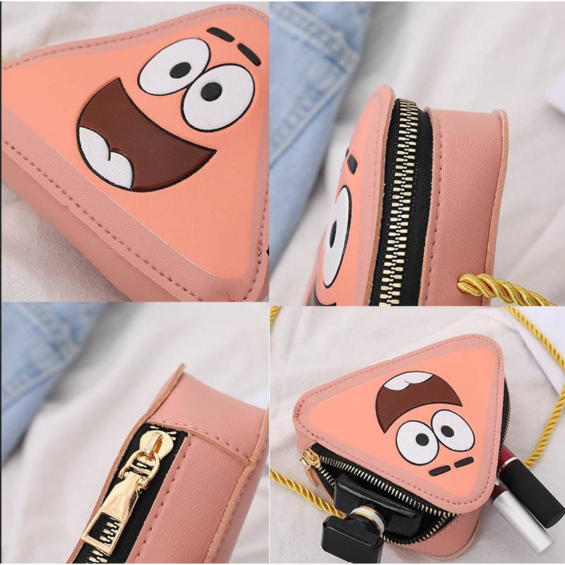 Túi Đeo Chéo mini Họa Tiết SpongeBob SquarePants Patrick Star Dễ Thương Thời Trang
