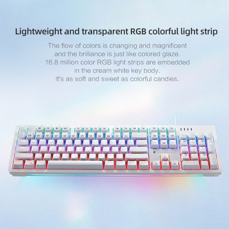 Bàn Phím Cơ Chơi Game 104 Phím Thunderobot KG3104 RGB