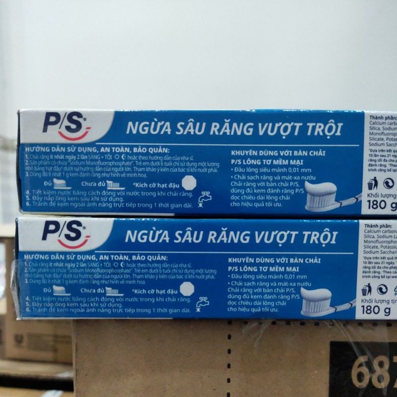Kem đánh răng p/s180g tặng kèm