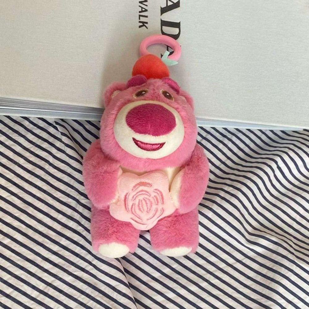 Móc Chìa Khóa Hình Gấu / Dâu Tây Nhồi Bông Mềm Mại Phong Cách Hàn Quốc Dễ Thương Cho Bạn Gái