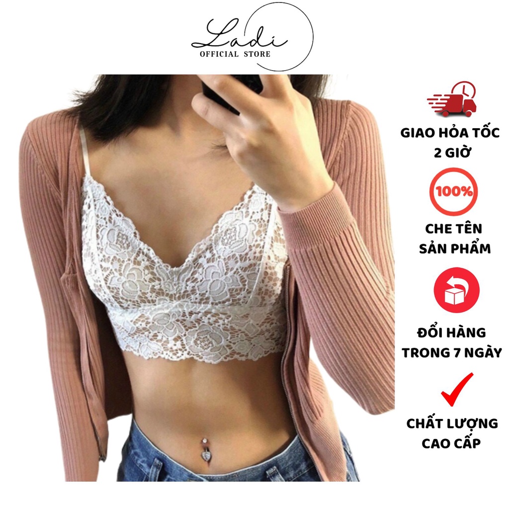 Áo Bra Nữ LADI Họa Tiết Ren Hoa Gợi Cảm Tôn Vòng Một Sexy Quyến Rũ MÃ 226