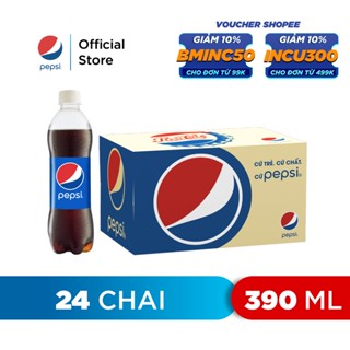 HCM - FREESHIP] Thùng 24 Chai Nước Ngọt Có Gaz Pepsi (390ml/chai