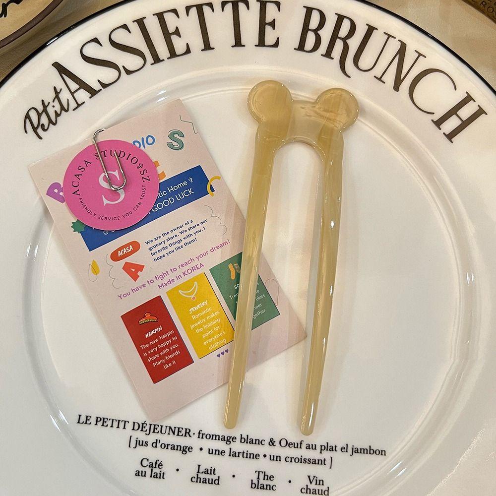 Trâm Cài Tóc Chữ U Hình Mèo / Chuột Phong Cách Hàn Quốc Thời Trang Cho Nữ