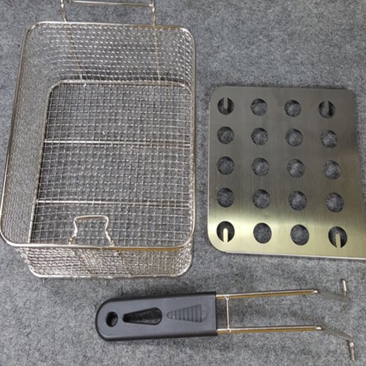 Bếp chiên nhúng điện đơn 6L siêu bền Nồi chiên nhúng điện đơn, chiên gà, khoai tây, các loại thực phẩm