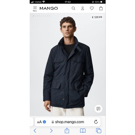 Áo khoác nam Mango vnxk