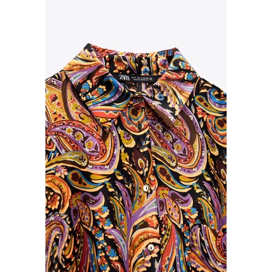 Sơ mi hoạ tiết ZARA AUTH Size S