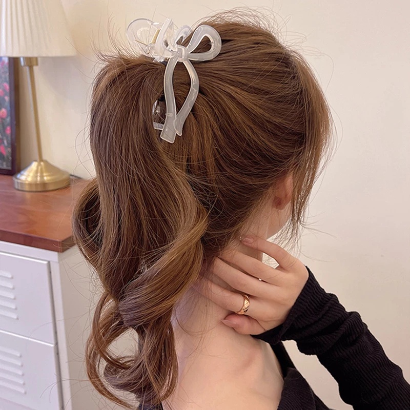 Kẹp Tóc Hình Cá Mập / Hình Học Đính Nơ Kiểu Hàn Quốc Dễ Thương