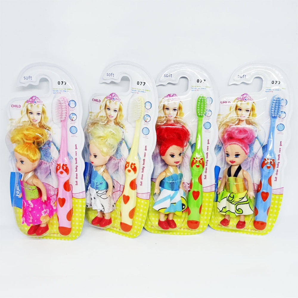 ⛔GIADUNGHOANGMAI⛔ Bàn chải cho bé (TẶNG BÚP BÊ)