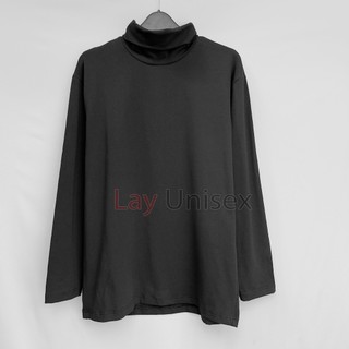Áo thun nam tay dài cổ lọ basic