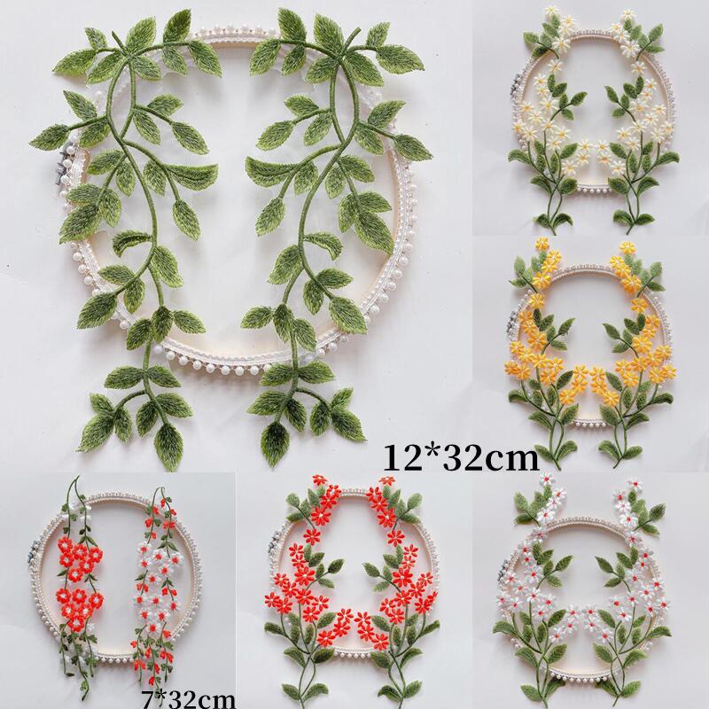 Khăn Ren Hoa Cúc Lá organza Phụ Kiện Hóa Trang Phong Cách mori diy