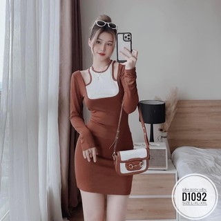 Đầm body viền phối D1092