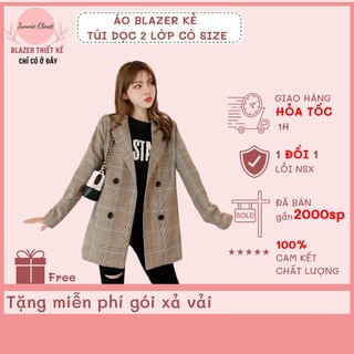 Áo khoác vest nữ blazer  cao cấp hàng thiết kế Hàn Quốc túi đứng Junnie Closet