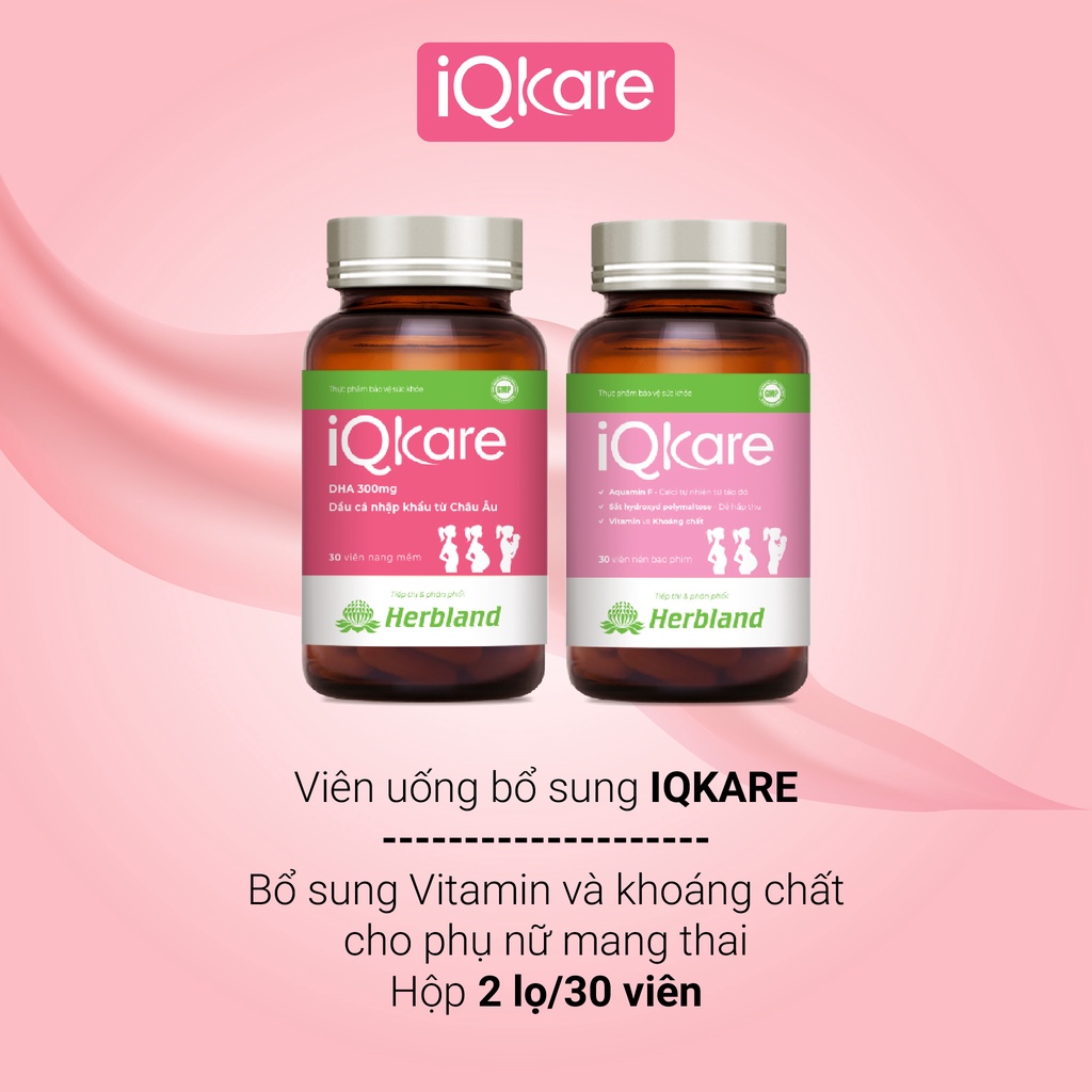 Viên Uống Bổ Sung Vitamin, Khoáng Chất IQKARE Hộp 2 lọ x 30 Viên