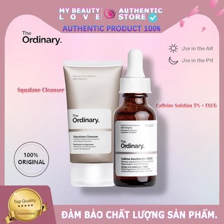 The ordinary làm mờ sạm nám - sữa rửa mặt squalane cleanser / caffeine solution 5% + egcg 50ml + 30ml