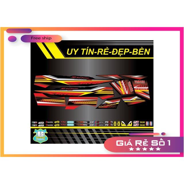 FREE SHIP + QUÀ TẶNG Tem rời xe Sirius V12 nhận đổi màu Tem theo yêu cầu