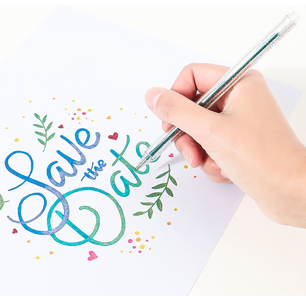 Set 8 Bút Mực Nước Ánh Kim Nhiều Màu Sắc