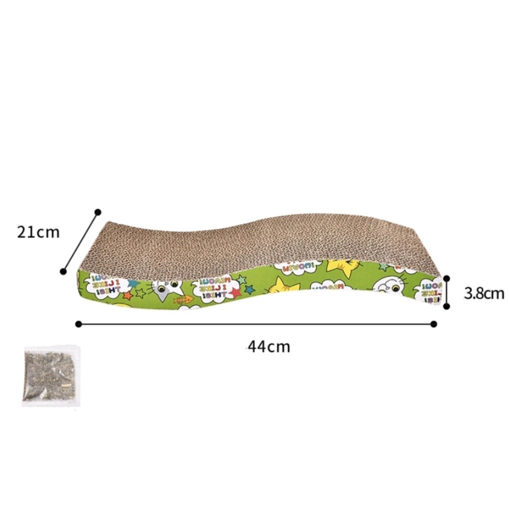Đồ Chơi Bàn Cào Móng Carton Dạng Gợn Sóng Cho Mèo
