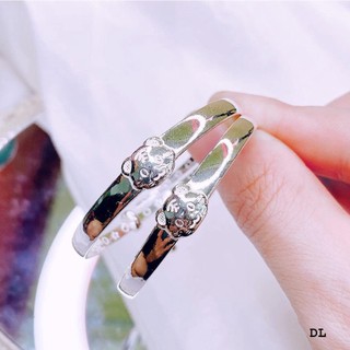 Kiềng tay bạc cho bé mặt hổ, khắc tên bé sơ sinh, bạc S990 Tiệm Bạc Mê Ly cam kết bạc chuẩn