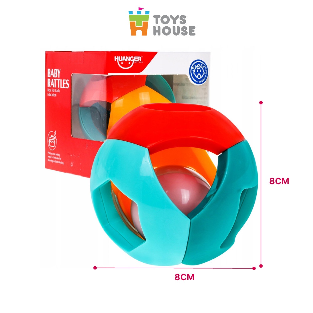 Bóng lục lạc cho bé tập bò - tập cầm nắm ToysHouse HE0142 - đồ chơi cho bé 6 tháng