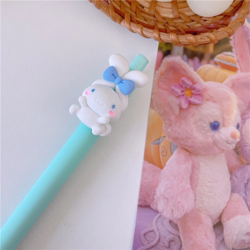 Bút Mực Đen Họa Tiết Hoạt Hình Sanrio Kuromi Melody Cinnamoroll Dễ Thương Cho Nữ