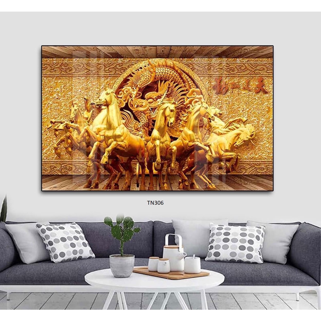 Tranh Tráng Gương Mã Đáo Thành Công  Treo Tường/Trang Trí Phòng Khách/ Phòng Làm Việc - Simplehouse